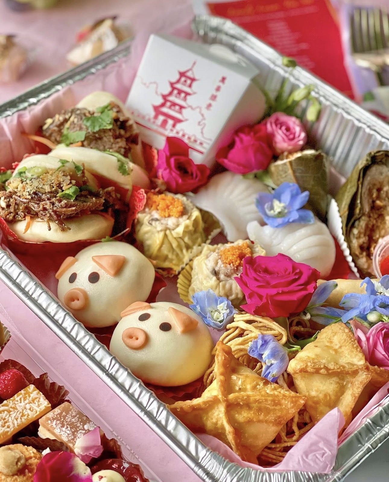Lunar new year dim sum spread